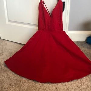 Red formal dress
